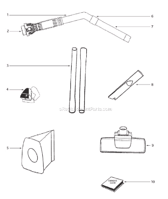 Eureka 3670G-4 Mighty Might Canister Vacuum Page C Diagram