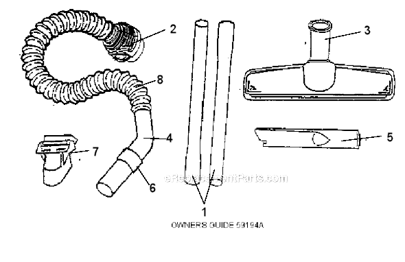 Eureka 3673B Mighty Might Canister Vacuum Page C Diagram