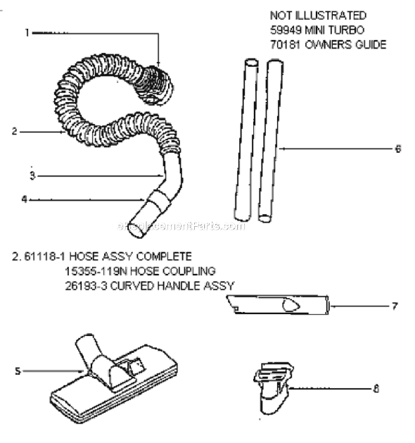 Eureka 3674A-1 Mighty Might Canister Vacuum Page C Diagram