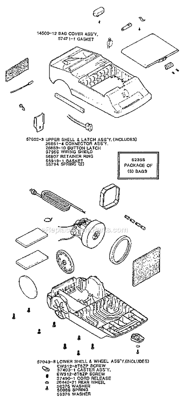 Eureka 3930A Rally Canister Vacuum Page C Diagram