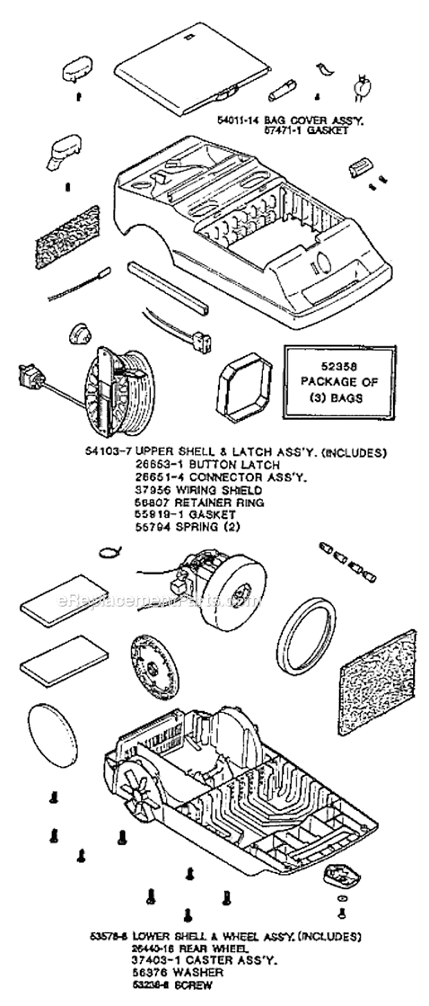 Eureka 3972A Rally Canister Vacuum Page B Diagram