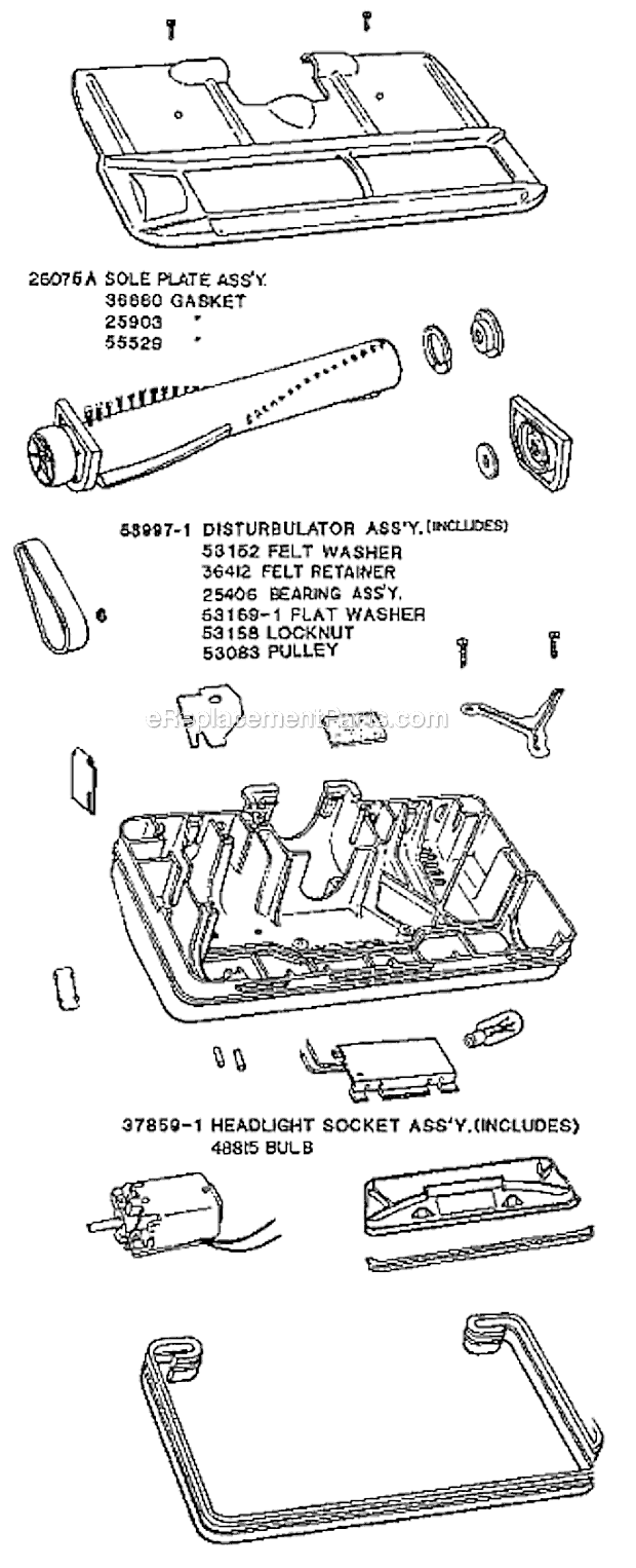 Eureka 3972A Rally Canister Vacuum Page C Diagram