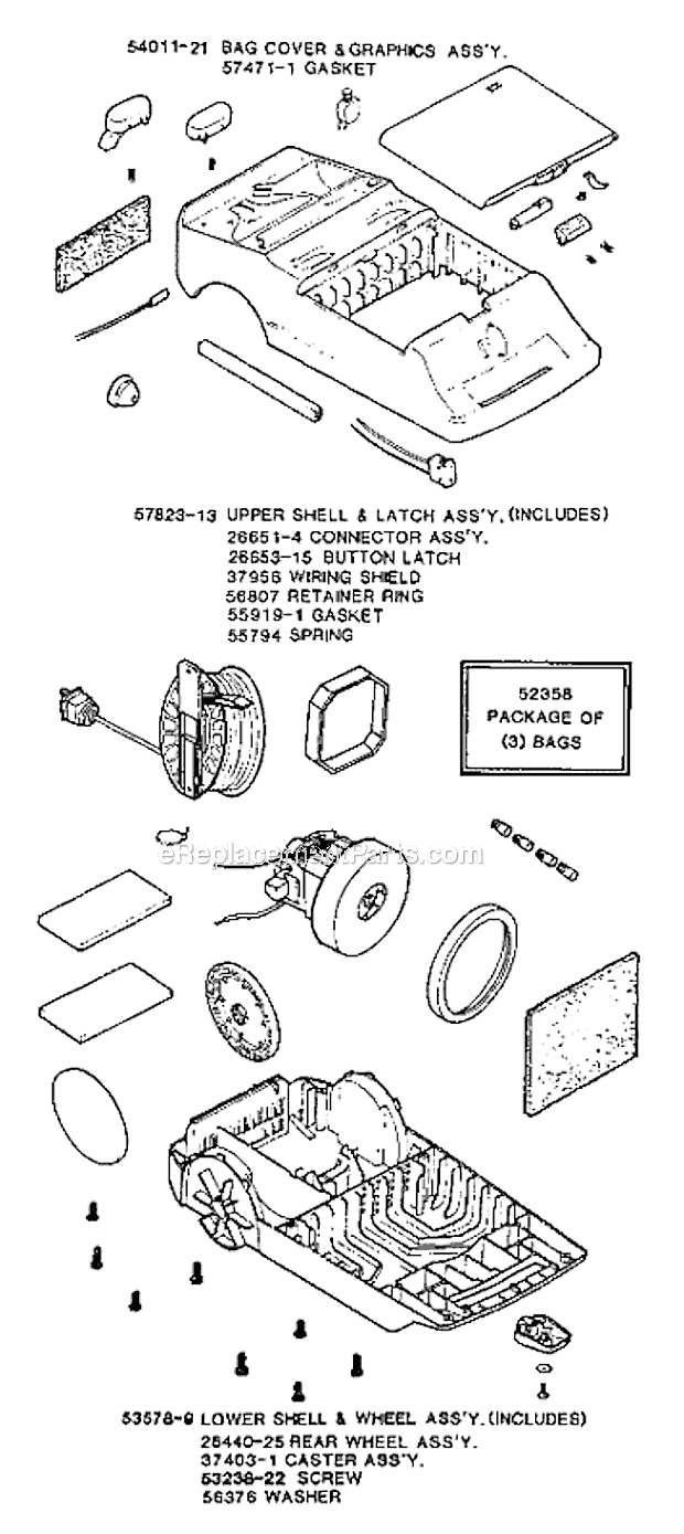Eureka 3977B Rally Canister Vacuum Page B Diagram