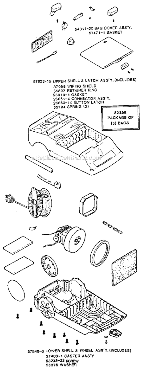 Eureka 3985B Rally Canister Vacuum Page B Diagram