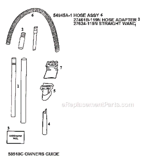 Eureka 4321AT Upright Vacuum Page C Diagram