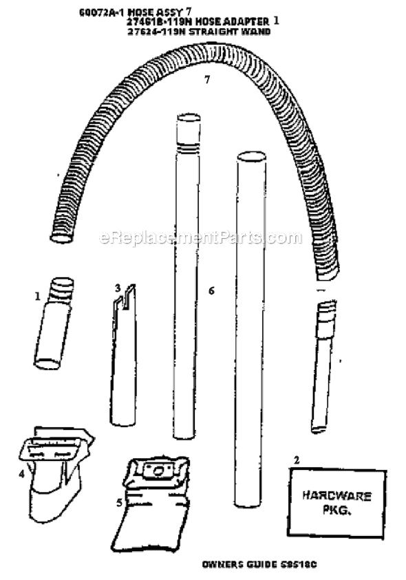 Eureka 4351BTX Upright Vacuum Page C Diagram