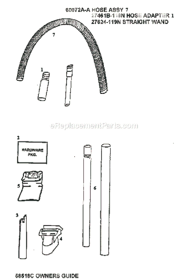 Eureka 4352DT Upright Vacuum Page C Diagram