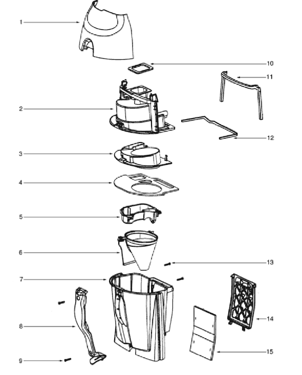 Eureka 4388AT Upright Vacuum Page C Diagram