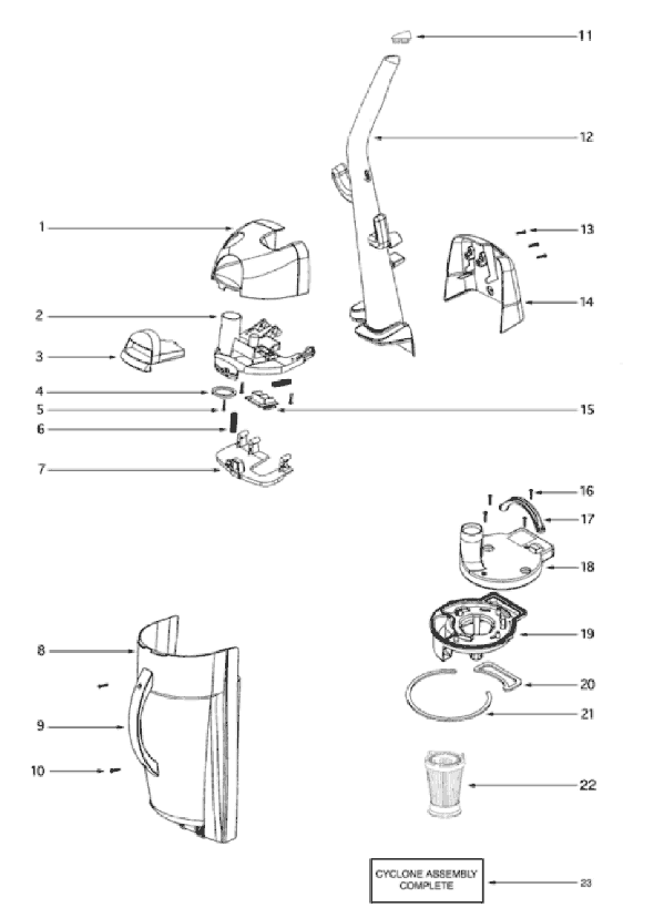 Eureka 4684B Upright Vacuum Page C Diagram