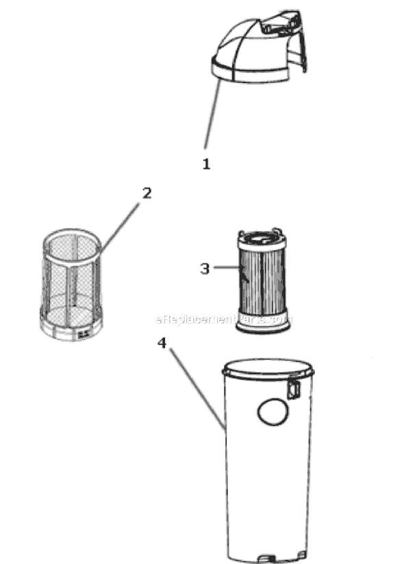 Eureka 4718AVZ Upright Vacuum Page B Diagram