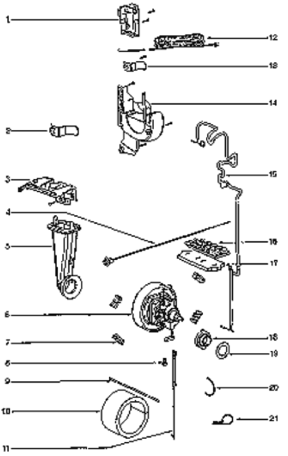 Eureka 4874AT Upright Vacuum Page C Diagram