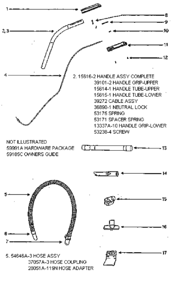 Eureka 5181AT Upright Vacuum Page C Diagram