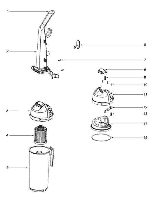 Eureka 5844AZ Upright Vacuum Page C Diagram