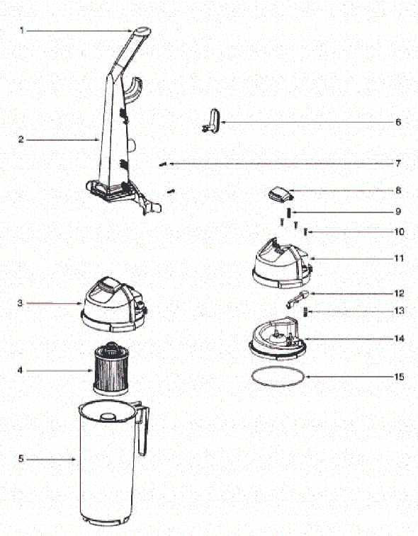 Eureka 5856BV Upright Vacuum Page C Diagram