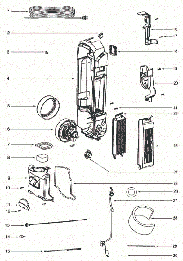 Eureka 5856BV Upright Vacuum Page D Diagram