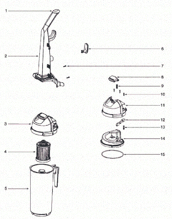 Eureka 5856DVZ Upright Vacuum Page C Diagram