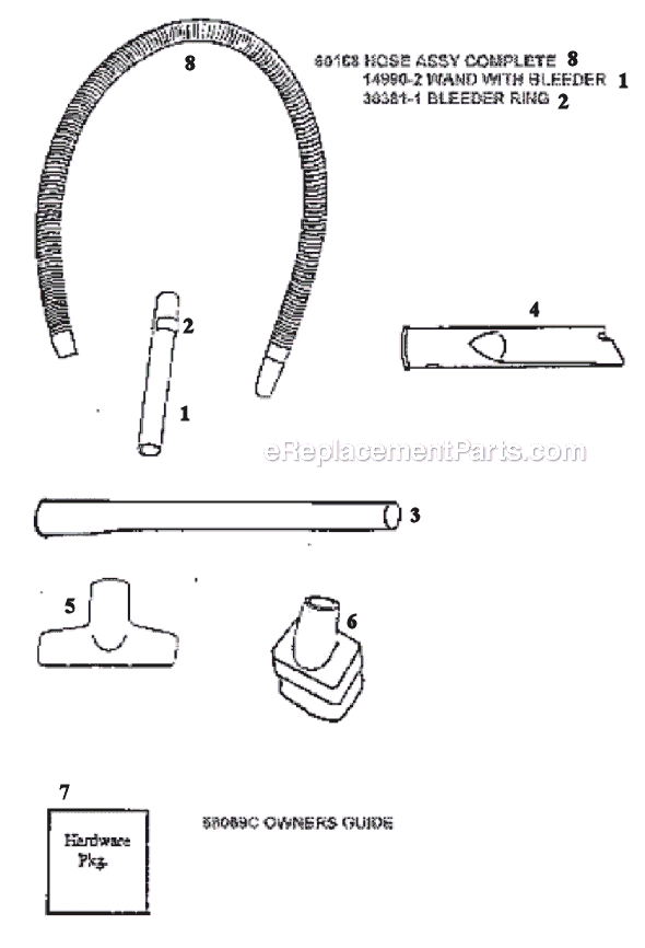 Eureka 6426ATV Upright Vacuum Page D Diagram