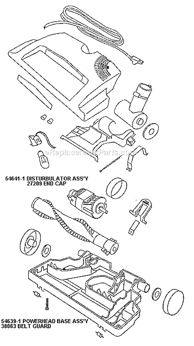 Eureka 6810A Aero Powerteam Canister Vacuum Page C Diagram