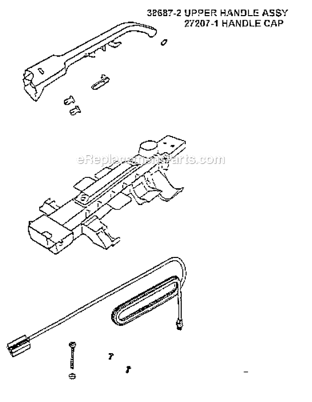 Eureka 7640BT Bravo Upright Vacuum Page D Diagram