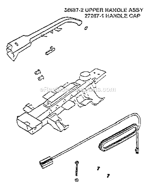 Eureka 7650AT Bravo Upright Vacuum Page D Diagram