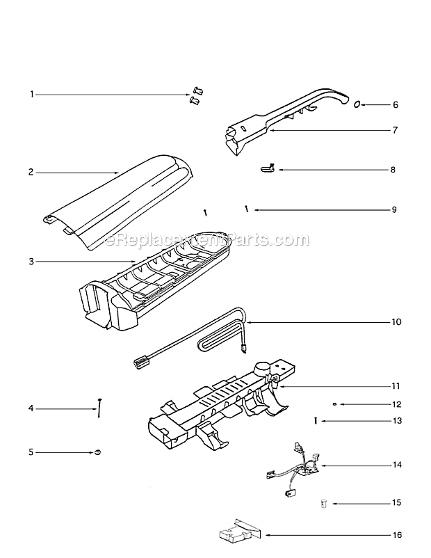 Eureka 7687A Bravo Upright Vacuum Page D Diagram