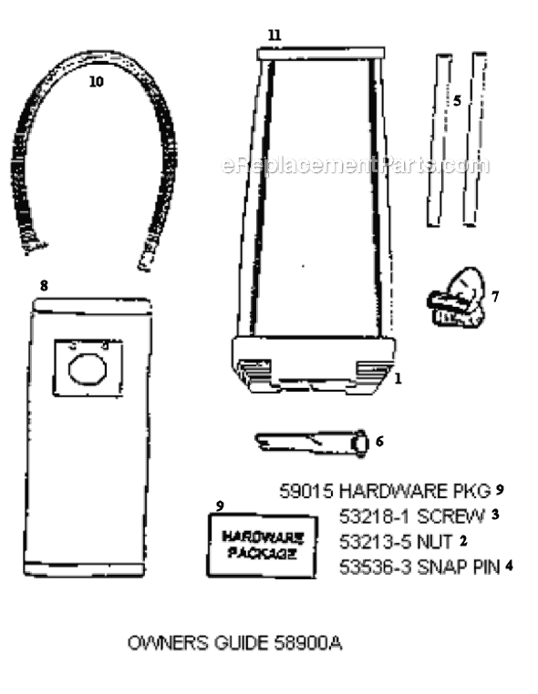 Eureka 7821AT Upright Vacuum Page D Diagram