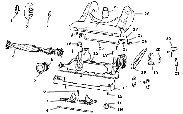 Eureka 8802AVZ-1 Upright Vacuum Page C Diagram