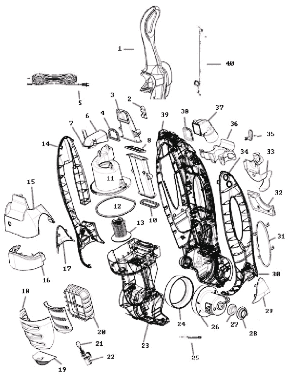 Eureka 8802AVZ-1 Upright Vacuum Page D Diagram