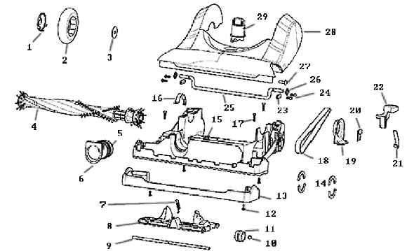 Eureka 8803BVZ Upright Vacuum Page C Diagram