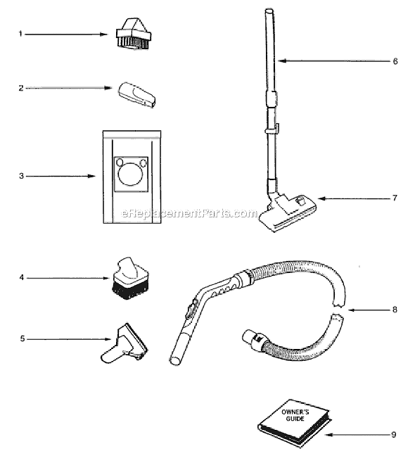 Eureka 972A Canister Vacuum Page B Diagram