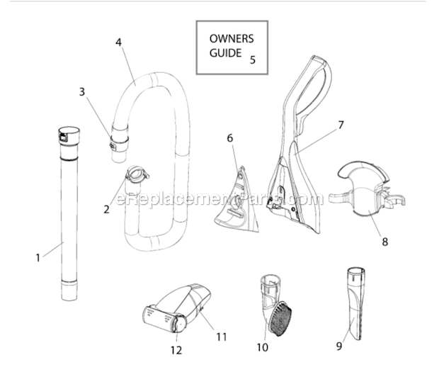 Eureka AS1101A Air Speed w/Suction Seal And Cord Rewind Page C Diagram