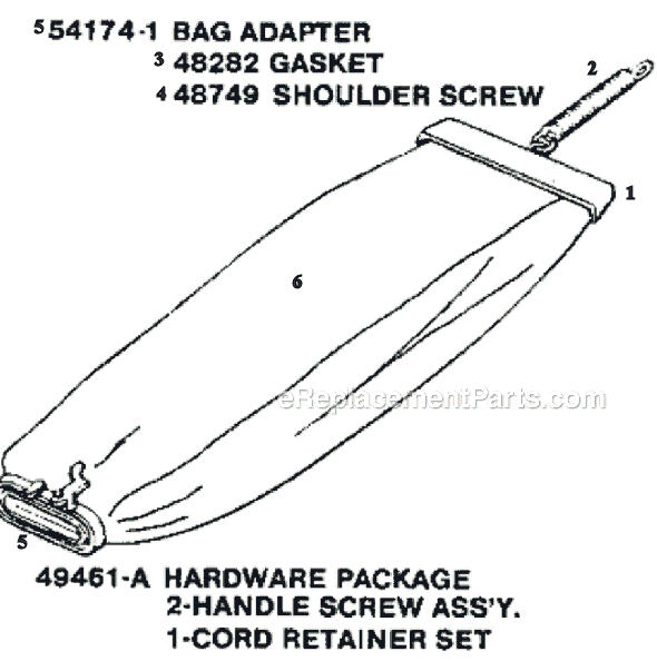 Eureka C2031E Upright Vacuum Page E Diagram