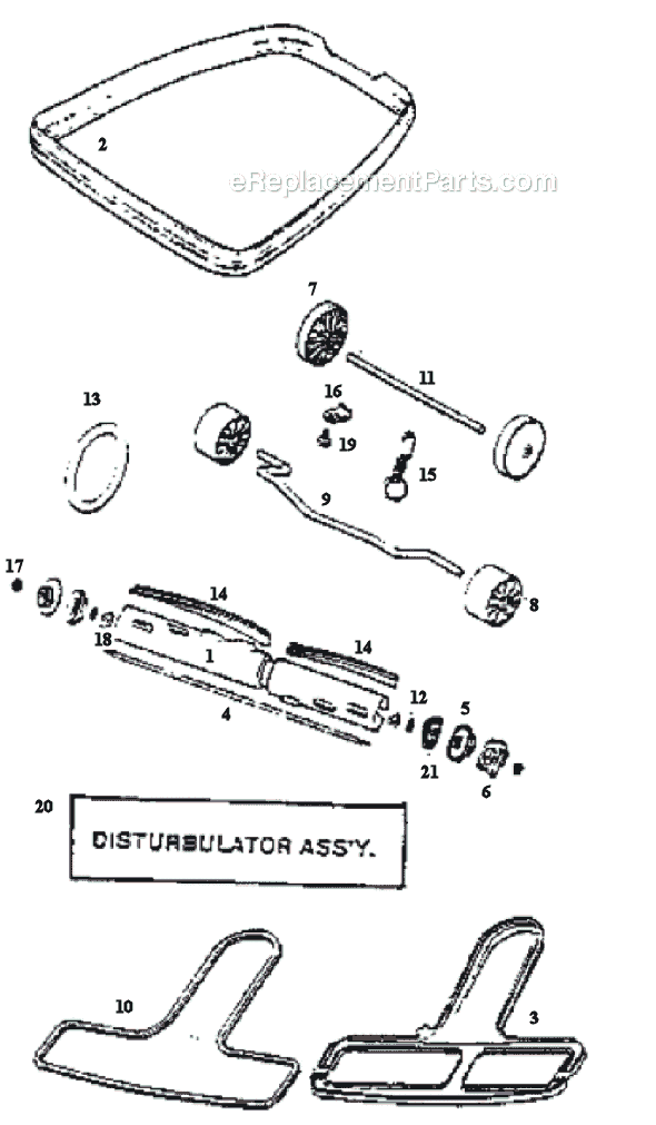 Eureka C2194B Upright Vacuum Page B Diagram