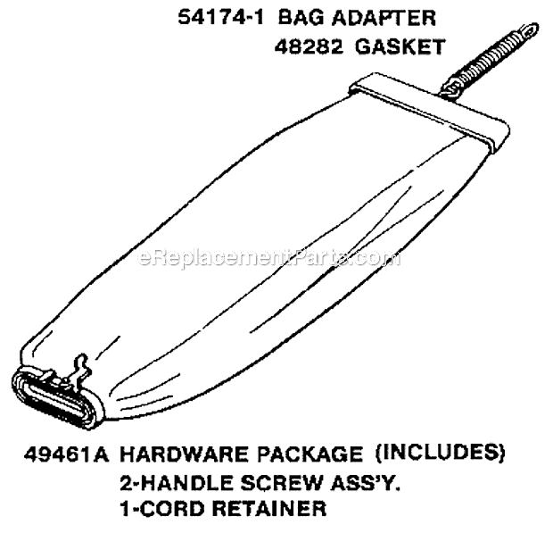 Eureka C4046D Commercial Upright Vacuum Page E Diagram