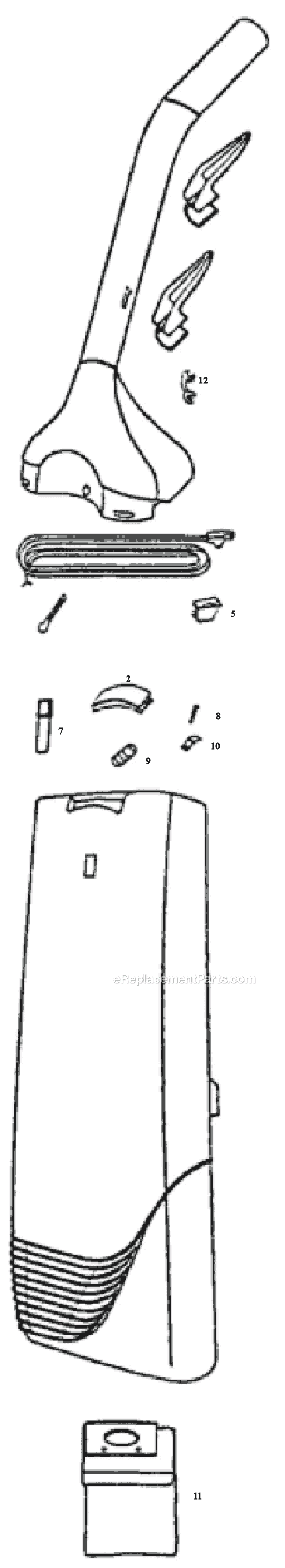 Eureka C6446BT Upright Vacuum Page C Diagram