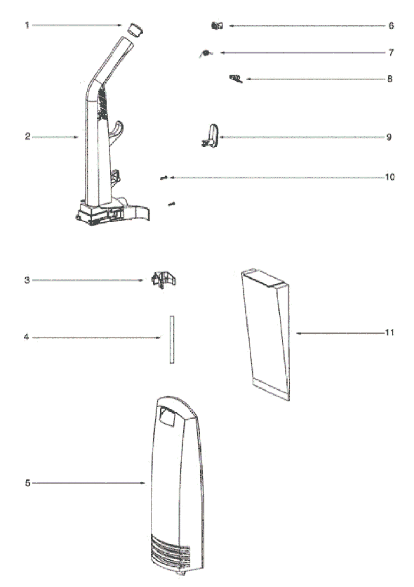 Eureka R2901A Upright Vacuum Page C Diagram