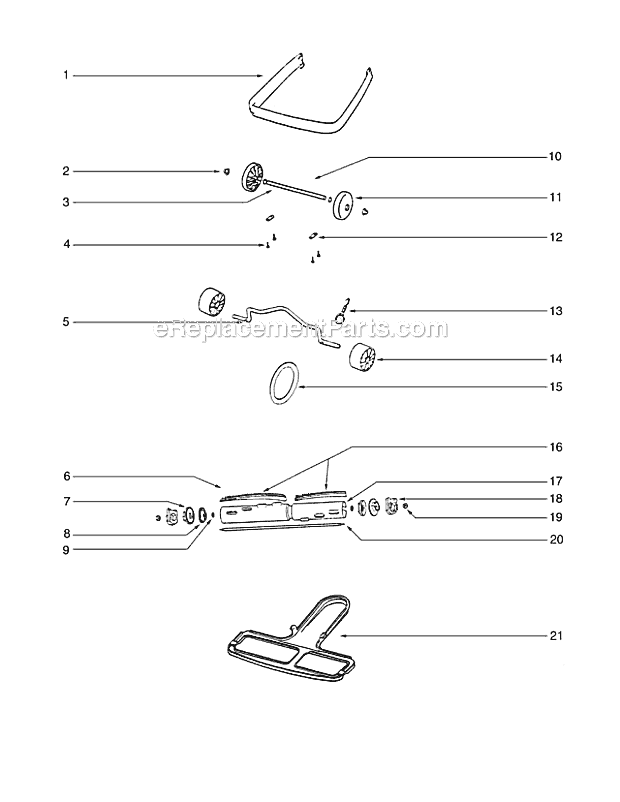 Sanitaire S670D-1 Upright Vacuum Page B Diagram