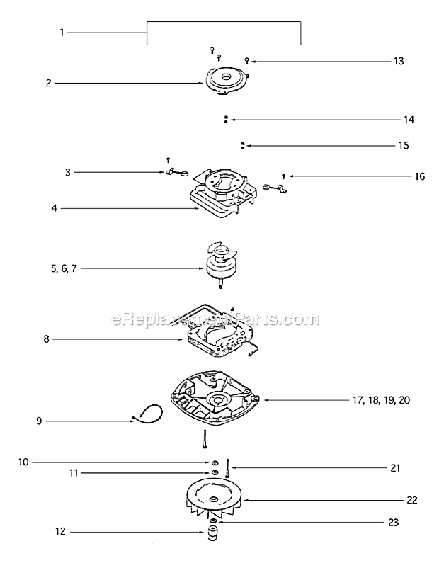 Sanitaire S670D-1 Upright Vacuum Page E Diagram