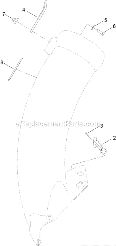 eXmark 116-9415 (313000000-313999999)(2013) Quest Bagger Chute Assembly (2) Diagram