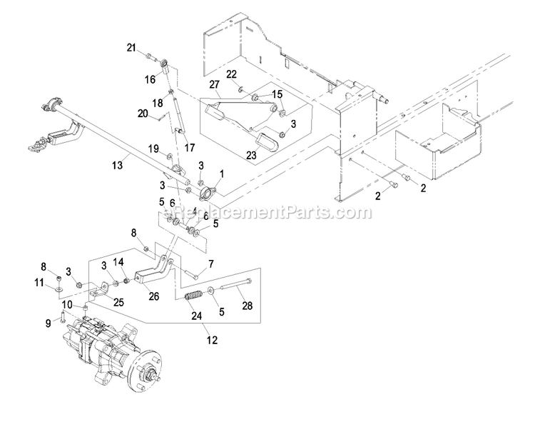 eXmark FR23KC (720000-789999)(2008) Front Runner Air Cooled Park Brake Group Diagram