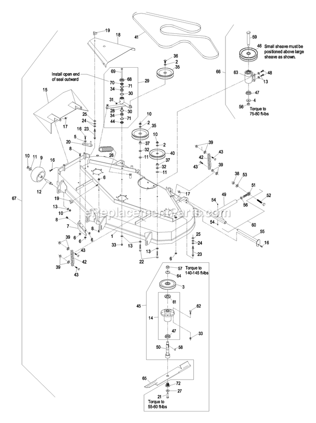 eXmark LAS23KC524 (600000-669999)(2006) Lazer Z As Deck Group (1) Diagram