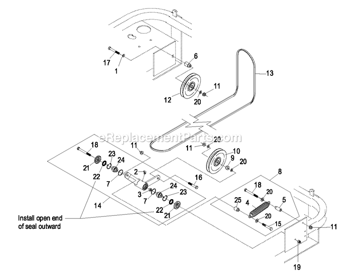 eXmark LAS25KC604B (670000-719999)(2007) Lazer Z As Engine Deck Group (1) Diagram