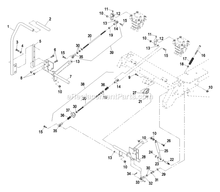 eXmark LCT4418BV (510000-599999)(2005) Lazer Z Ct Motion Control Group Diagram