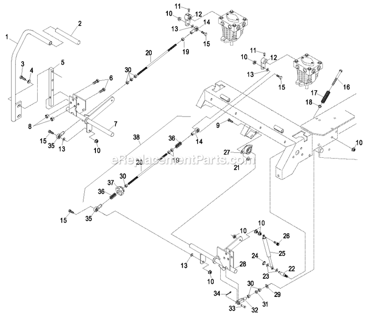 eXmark LCT4818KC (370000-439999)(2003) Lazer Z Ct Motion Control Group Diagram