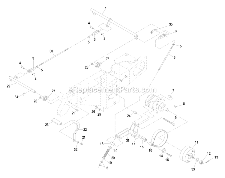 eXmark LHP19KA465 (600000-669999)(2006) Lazer Z Hp Park Brake Group Diagram