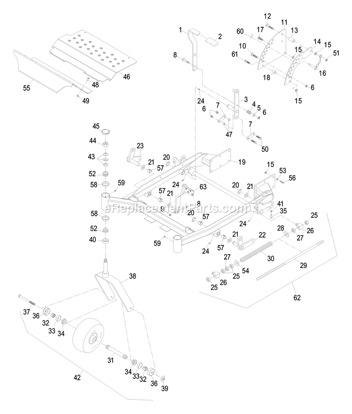 eXmark LHP19KA465 (600000-669999)(2006) Lazer Z Hp Front Frame Group Diagram