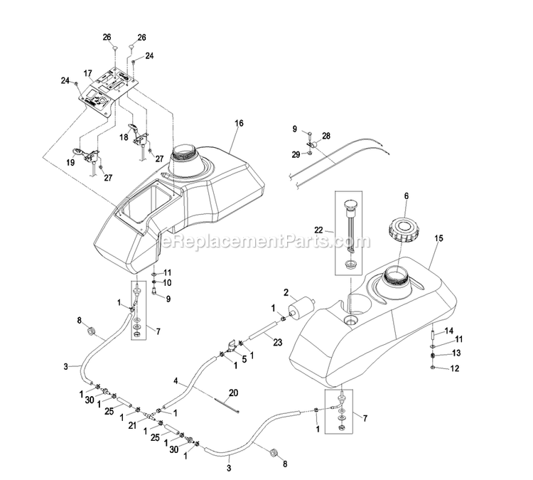 eXmark LHP23KA505 (720000-789999)(2008) Lazer Z Hp Fuel Group Diagram