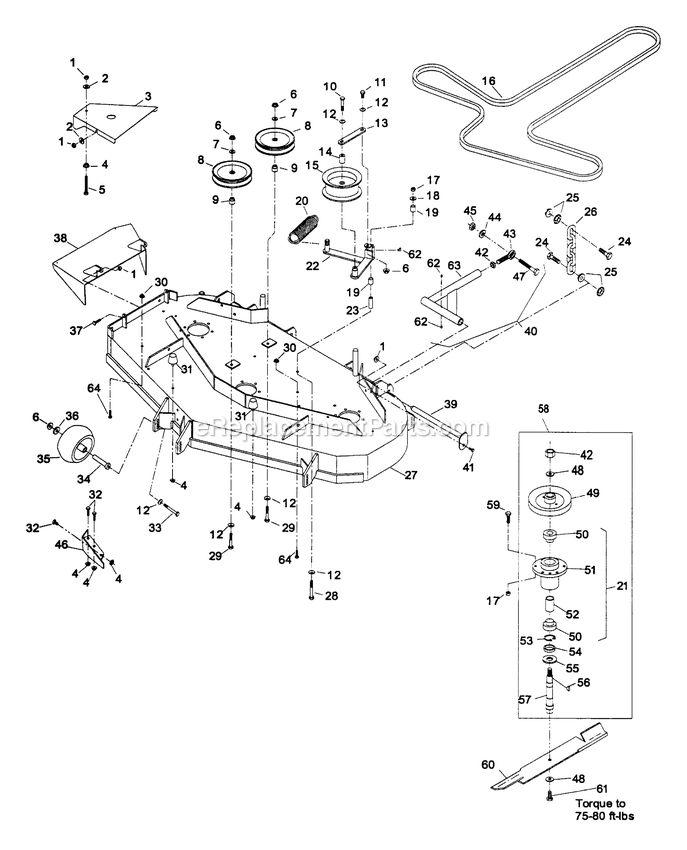 eXmark LHP4417KA (220000-251999)(2000) Lazer Z Hp Deck Group (2) Diagram