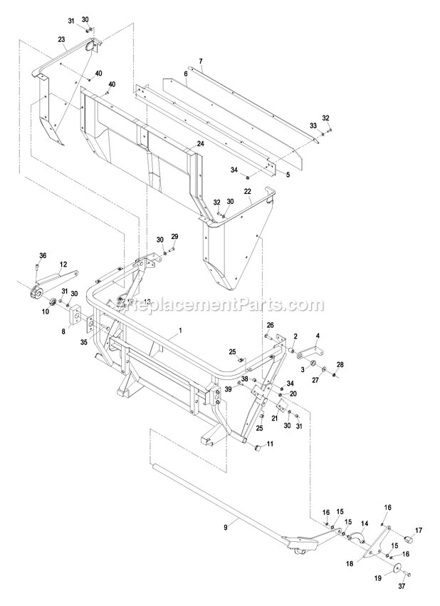 eXmark LHPUVD52 (510000-599999)(2005) Ultra Vac Qds Lazer Hp Lower Hopper Assembly Diagram