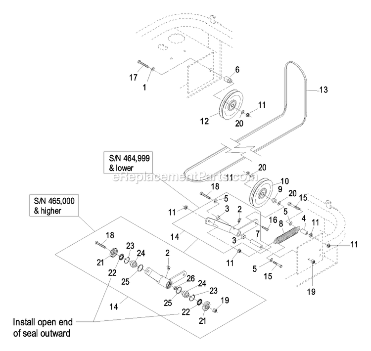 eXmark LZ20KC524AS (440000-509999)(2004) Lazer Z As Engine Deck Group (1) Diagram